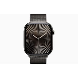 Apple Watch Series 10 (2024) GPS + mobilná sieť 46 mm - Titánová Slate - Milanese loop Čierna