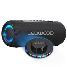 Bluetooth Reproduktor Enceinte Hifi Autonome 100W Ledwood XS100, Ampoule LED, Buetooth USB, TWS, IPX5, Assistant Vocal, 10W RMS, Batterie 2000mAh - Čierna