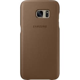 Obal Galaxy S7 edge - Koža - Hnedá
