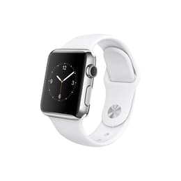 Apple Watch (Series 1) 2016 GPS 38mm - Nerezová Strieborná - Sport Loop Biela