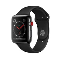 Apple Watch (Series 3) GPS + mobilná sieť 38mm - Nerezová Čierna - Sport Loop Čierna