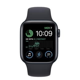 Apple Watch (Series SE) 2022 GPS + mobilná sieť 44mm - Hliníková Midnight - Sport band Čierna