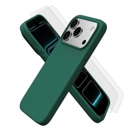 Obal iPhone 17 Pro a 2 ochranna obrazovky - Silikón - Zelená