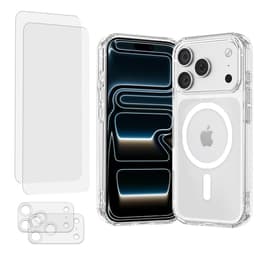 Obal iPhone 17 Pro a 2 ochranna obrazovky - TPU - Priehľadná