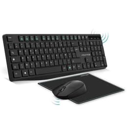 AZERTY Klávesnica Advance Francúzska Bezdrôtové Pack ELITE WIRELESS COMBO - Clavier et Souris Sans Fil + Tapis AZERTY Slim Design