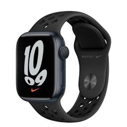 Apple Watch Series 7 (2021) GPS + mobilná sieť 41 mm - Hliníková Midnight - Nike Sport band Čierna