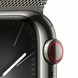 Apple Watch Series 9 (2023) GPS + mobilná sieť 41 mm - Nerezová Grafitová - Milanese loop Čierna