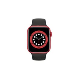 Apple Watch (Series 6) 2020 GPS 44mm - Hliníková Červená - Sport loop Čierna