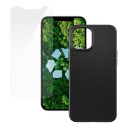 Obal iPhone 12 Pro Max a ochranný displej - Plast - Čierna