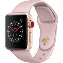 Apple Watch Series 3 (2017) GPS + mobilná sieť 42 mm - Hliníková Zlatá - Sport band Ružová