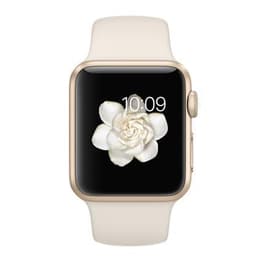 Apple Watch (Series 1) 2016 GPS 42mm - Hliníková Zlatá - Sport Loop Biela