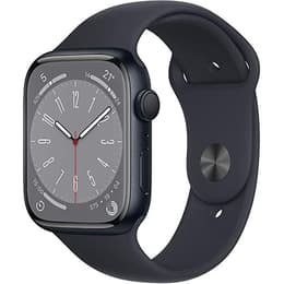 Apple Watch (Series 8) 2022 GPS 45mm - Nerezová Čierna - Sport band Čierna