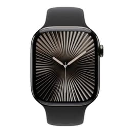 Apple Watch Series 10 (2024) GPS + mobilná sieť 46 mm - Titánová - Sport band Čierna