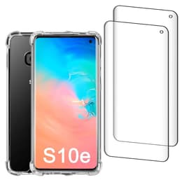 Obal Galaxy S10e a 2 ochranna obrazovky - Recyklovaný plast - Priehľadná