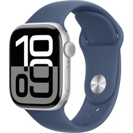 Apple Watch Series 10 (2024) GPS 42 mm - Hliníková Strieborná - Sport band Modrá