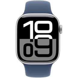 Apple Watch Series 10 (2024) GPS 42 mm - Hliníková Strieborná - Sport band Modrá
