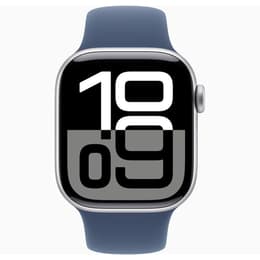Apple Watch Series 10 (2024) GPS 42 mm - Hliníková Strieborná - Sport band Modrá