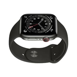 Apple Watch (Series 6) 2020 GPS + mobilná sieť 44mm - Nerezová Grafitová - Sport band Čierna