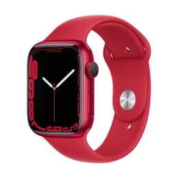 Apple Watch (Series 7) 2021 GPS + mobilná sieť 45mm - Hliníková Červená - Sport band Červená