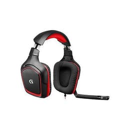 Slúchadlá Logitech G230 Potláčanie hluku gaming drôtové Mikrofón - Čierna/Červená