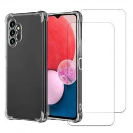 Obal Galaxy A13 a 2 ochranna obrazovky - TPU - Priehľadná