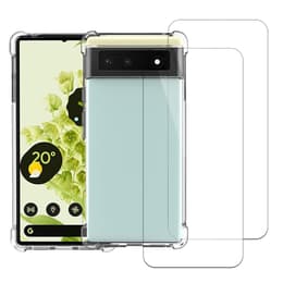 Obal Google Pixel 6 a 2 ochranna obrazovky - TPU - Priehľadná