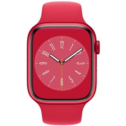 Apple Watch Series 8 (2022) GPS + mobilná sieť 45 mm - Hliníková Červená - Sport band Červená