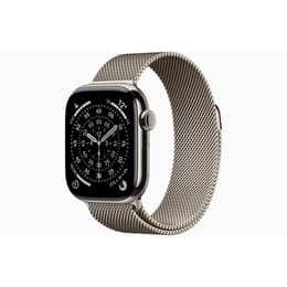 Apple Watch (2025) GPS + mobilná sieť 42 mm - Titánová Prírodný - Milanese loop Sivá