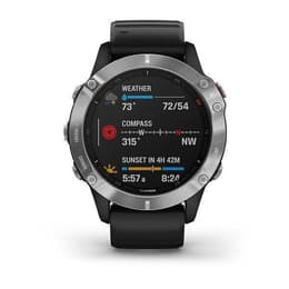 Smart hodinky Garmin Fenix 6 solar á á - Strieborná