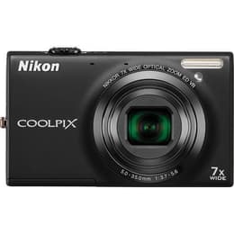 Kompakt CoolPix S6100 - Čierna + Nikon Nikkor 7x Wide Optical ED VR f/3.7-5.6