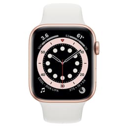 Apple Watch (Series 4) 2018 GPS 44mm - Hliníková Zlatá - Sport Loop Biela