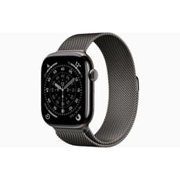 Apple Watch (2025) GPS + mobilná sieť 46 mm - Titánová Slate - Milanese loop Čierna