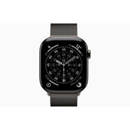 Apple Watch (2025) GPS + mobilná sieť 46 mm - Titánová Slate - Milanese loop Čierna