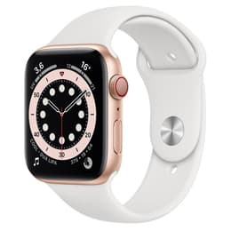 Apple Watch (Series 5) 2019 GPS 44mm - Hliníková Zlatá - Sport Loop Biela