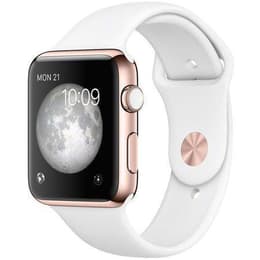 Apple Watch (Series 3) 2017 GPS + mobilná sieť 38mm - Hliníková Ružové zlato - Sport Loop Biela
