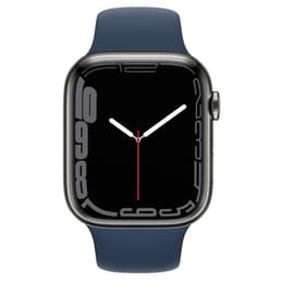 Apple Watch (Series 7) 2021 GPS + mobilná sieť 45mm - Nerezová Grafitová - Sport band Modrá
