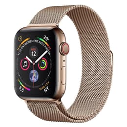 Apple Watch (Series 4) 2018 GPS + mobilná sieť 44mm - Nerezová Zlatá - Milánsky Zlatá