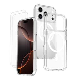 Obal iPhone 17 Pro Max a 2 ochranna obrazovky - TPU - Priehľadná
