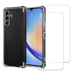 Obal Galaxy A34 a 2 ochranna obrazovky - TPU - Priehľadná