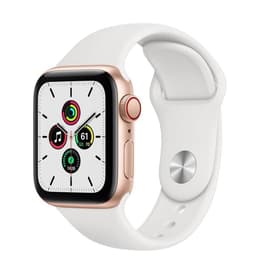 Apple Watch (Series 6) 2020 GPS 40mm - Nerezová Zlatá - Sport band Biela