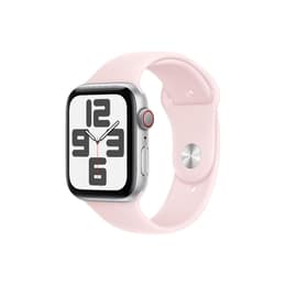 Apple Watch (Series SE) 2020 GPS + mobilná sieť 44mm - Hliníková Strieborná - Sport band Ružová