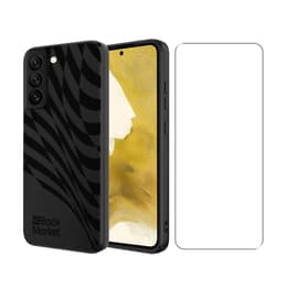 Back Market Obal Galaxy S22 a ochranný displej - Recyklovaný plast - Čierny - Vlnkový Vzor