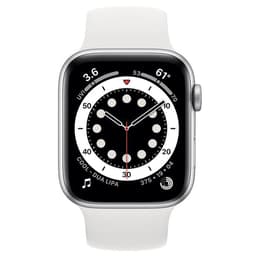 Apple Watch Series 6 (2020) GPS 40 mm - Hliníková Strieborná - Sport band Biela