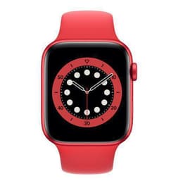 Apple Watch Series 6 (2020) GPS + mobilná sieť 44 mm - Hliníková Červená - Sport band Červená