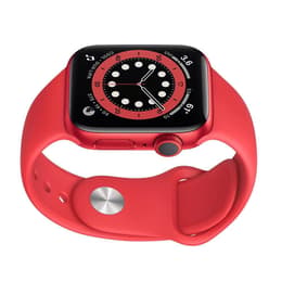 Apple Watch Series 6 (2020) GPS + mobilná sieť 44 mm - Hliníková Červená - Sport band Červená