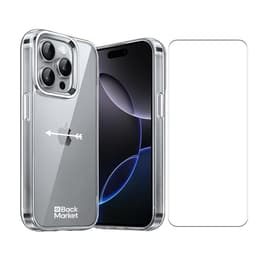 Back Market Obal iPhone 16 Pro Max a ochranný displej - 60% Recyklovaný plast - Priehľadná