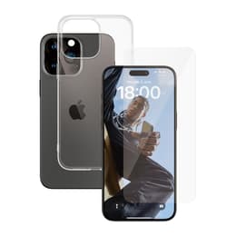 Obal 360 iPhone 15 Pro Max a ochranný displej - TPU - Priehľadná