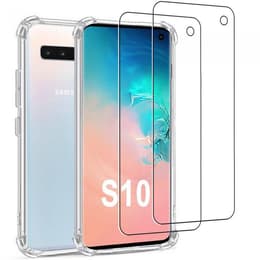 Obal Galaxy S10 a 2 ochranna obrazovky - TPU - Priehľadná