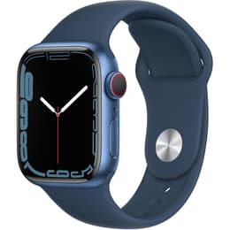 Apple Watch (Series 7) 2021 GPS + mobilná sieť 45mm - Hliníková Modrá - Sport band Modrá