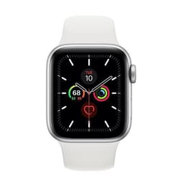 Apple Watch (Series 5) GPS 44mm - Hliníková Strieborná - Sport Loop Biela